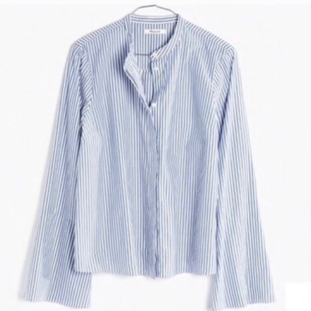 Madewell Stripe Top Blue White